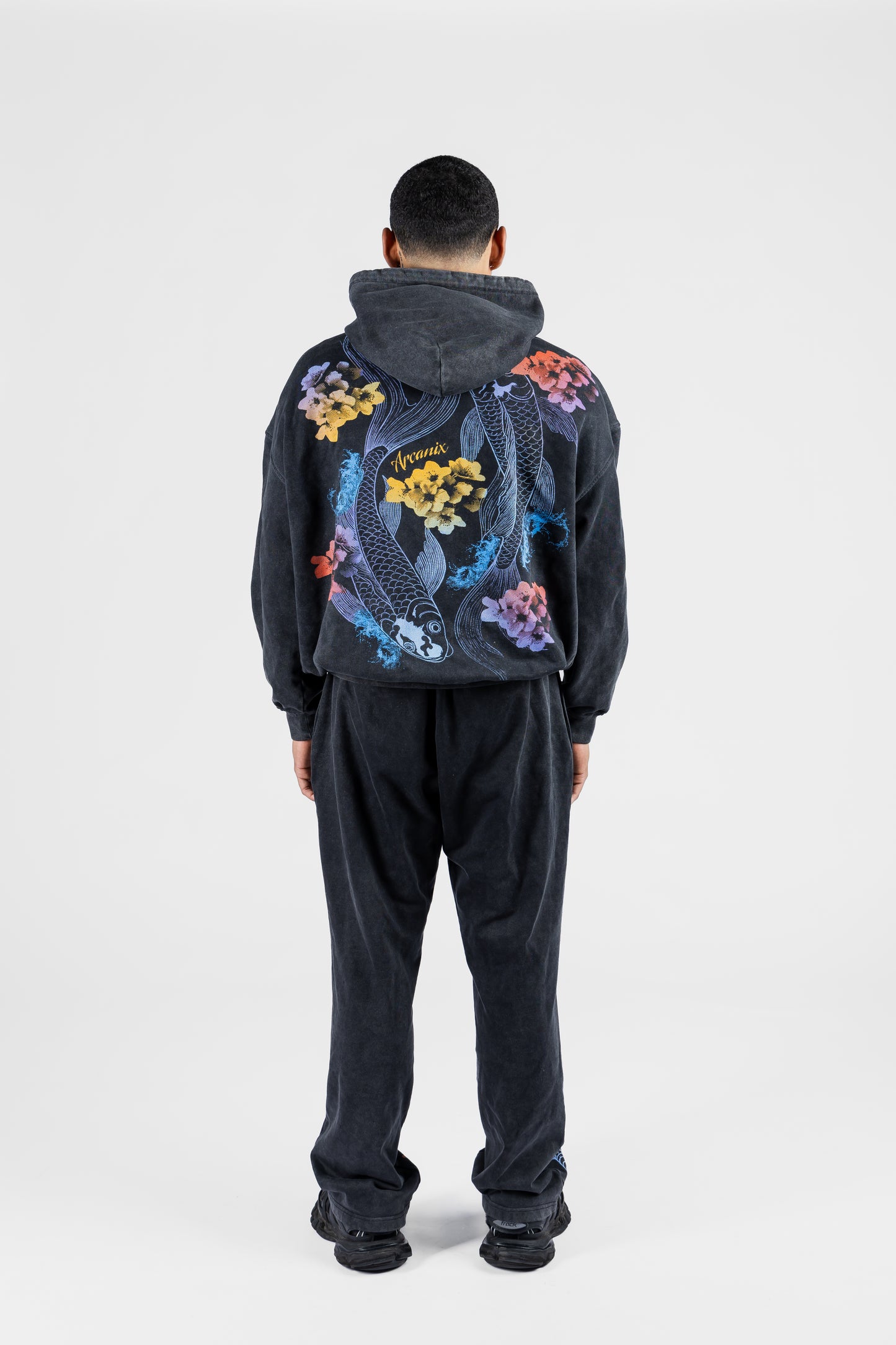 Washed Koi Hooded Sweatshirt