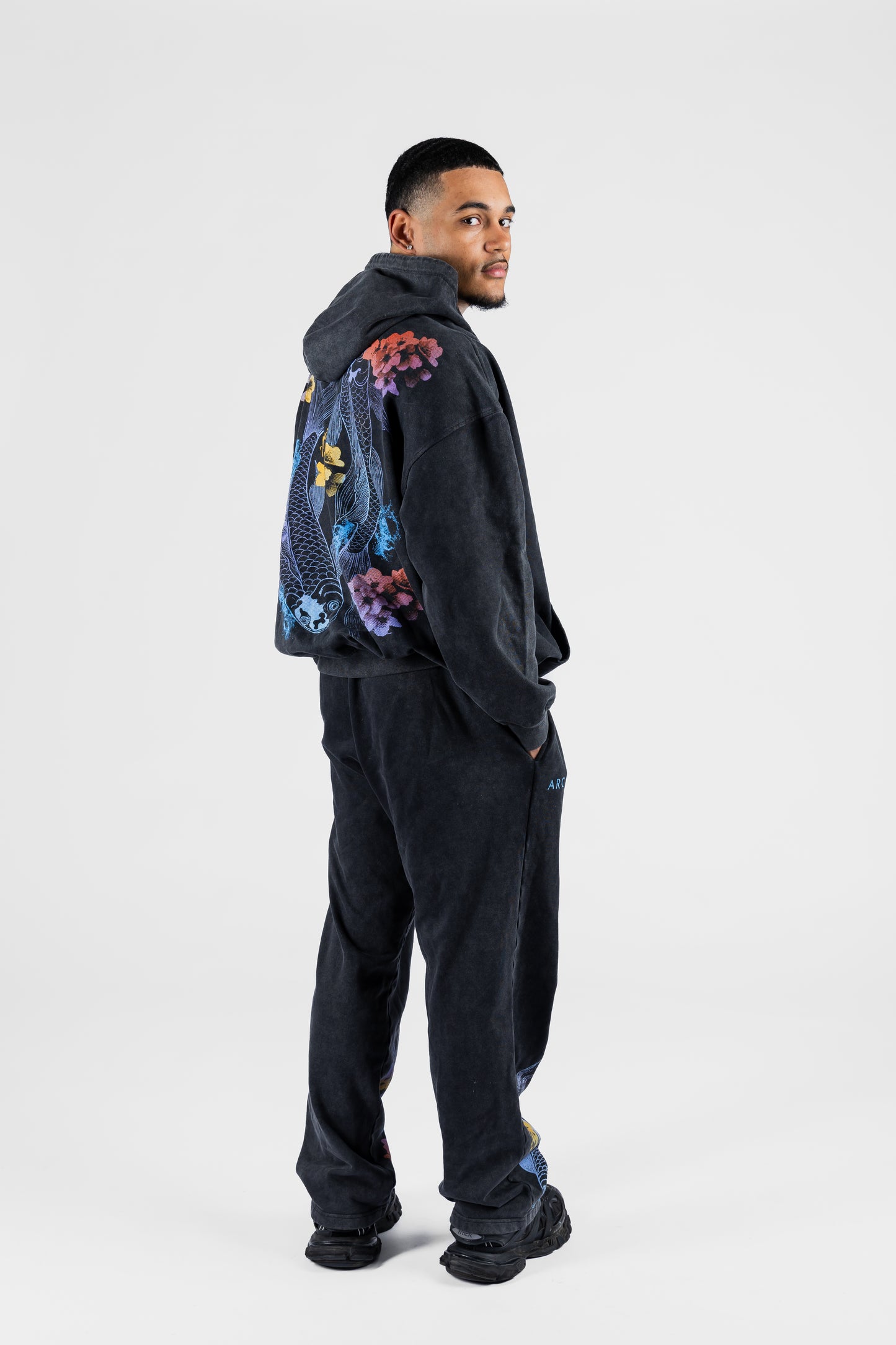 Washed Koi Hooded Sweatshirt
