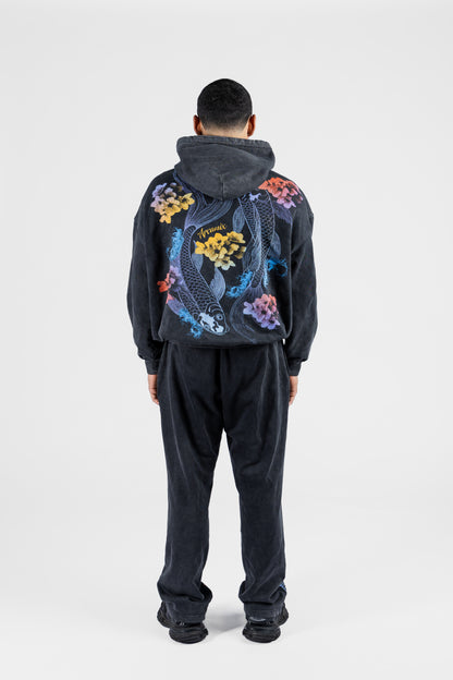 Washed Koi Hooded Sweatshirt