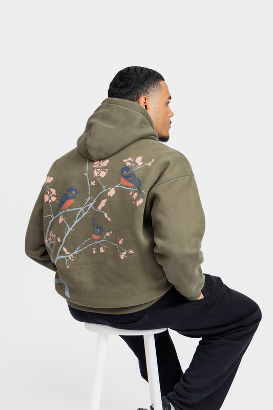 Birds On A Branch Hooded Sweatshirt